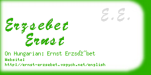 erzsebet ernst business card